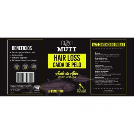 Aceite de Atún Silvestre de Mutt-MascotaRocky- Catálogo Pet Markt