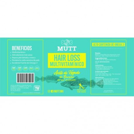 Aceite de Hígado de Bacalao de Mutt-MascotaRocky- Catálogo Pet Markt