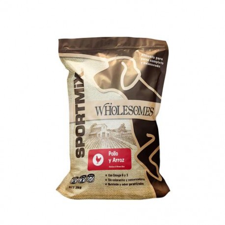 Sportmix Wholesomes Pollo y Arroz Integral - Para Perros-MascotaRocky- Alimento para Perro